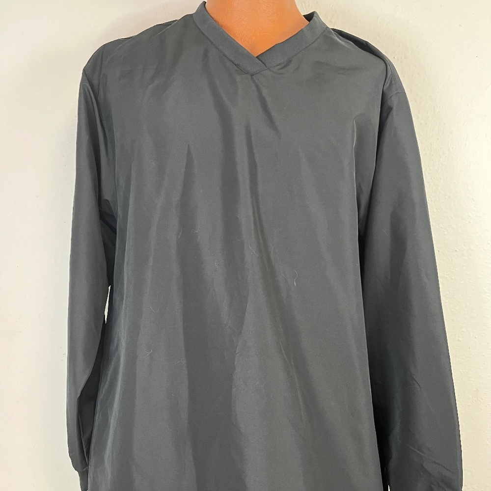 HPI  WindShirt Men’s Size L Black  V Neck Pockets  Outdoor Polyester Shirt NWT